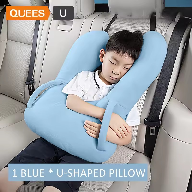 Children Sleep Headrest Pillow Nap Shoulder Belt Cushion Neck Cover Set Travel Accessories For Car Train Airplane Pillows