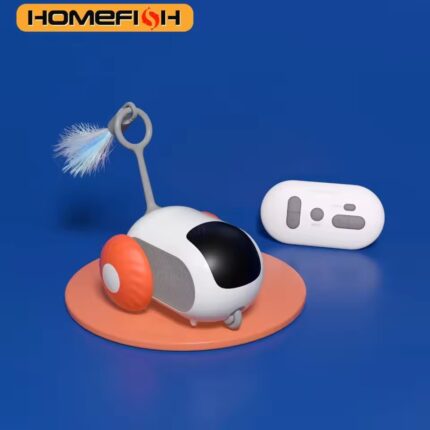 Smart Interactive Cat & Dog Toy – 2-Mode Automatic Moving Toy Car with Remote Control
