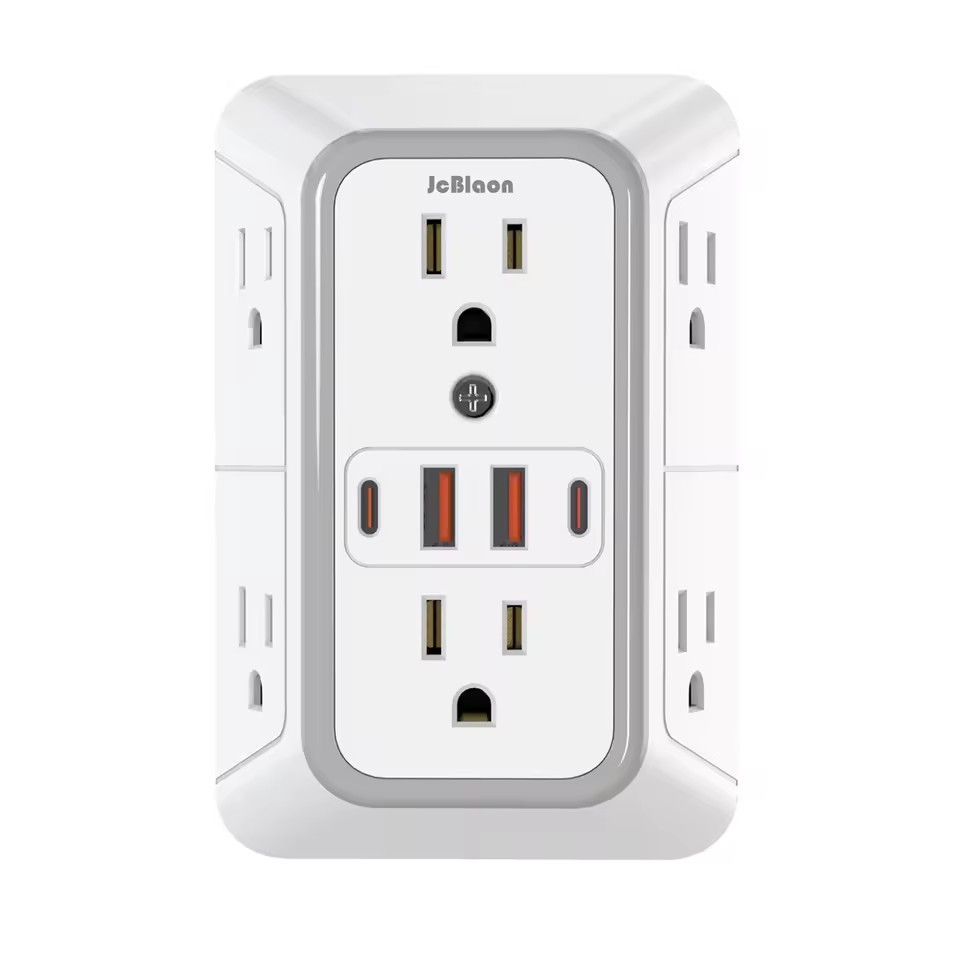 US Plug Power Strip with 6 AC Outlets & 4 USB Ports