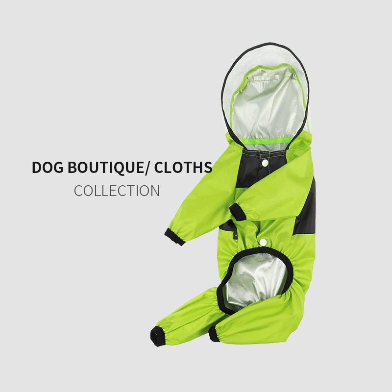 Waterproof Hooded Dog Raincoat – Reflective Full-Body Pet Rain Jacket for Small to Large Dogs