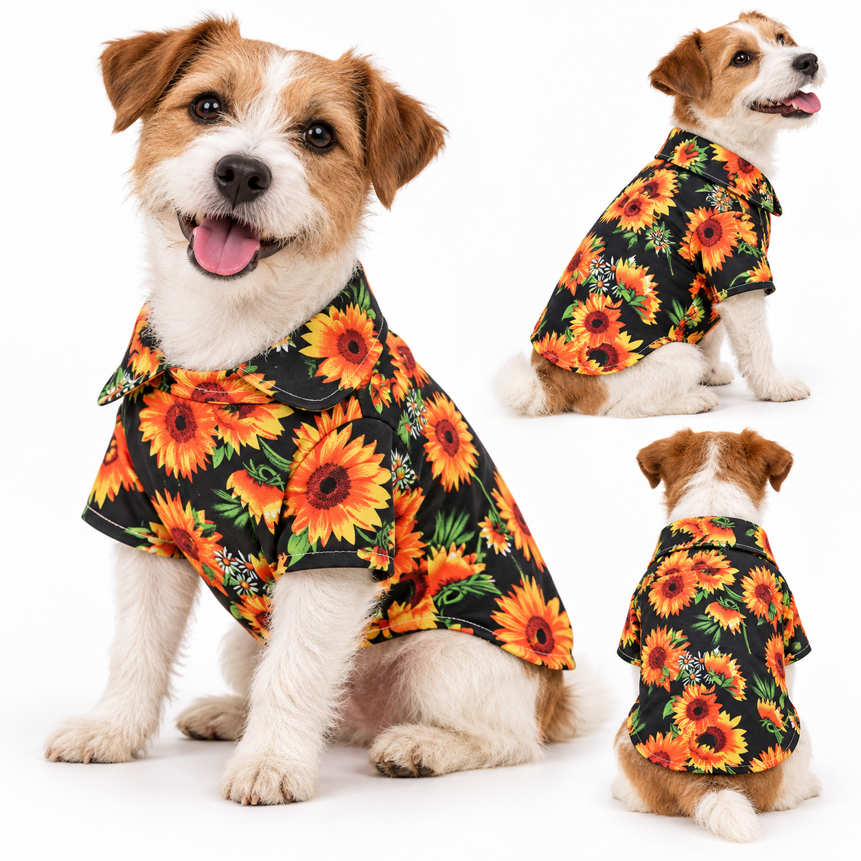 Floral Pet Hawaiian Shirt for Dogs & Cats – Lightweight Summer Outfit