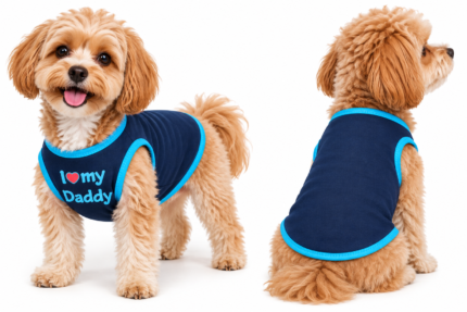 I Love My Daddy Pet Tank Top for Dogs & Cats – Sleeveless Summer Shirt