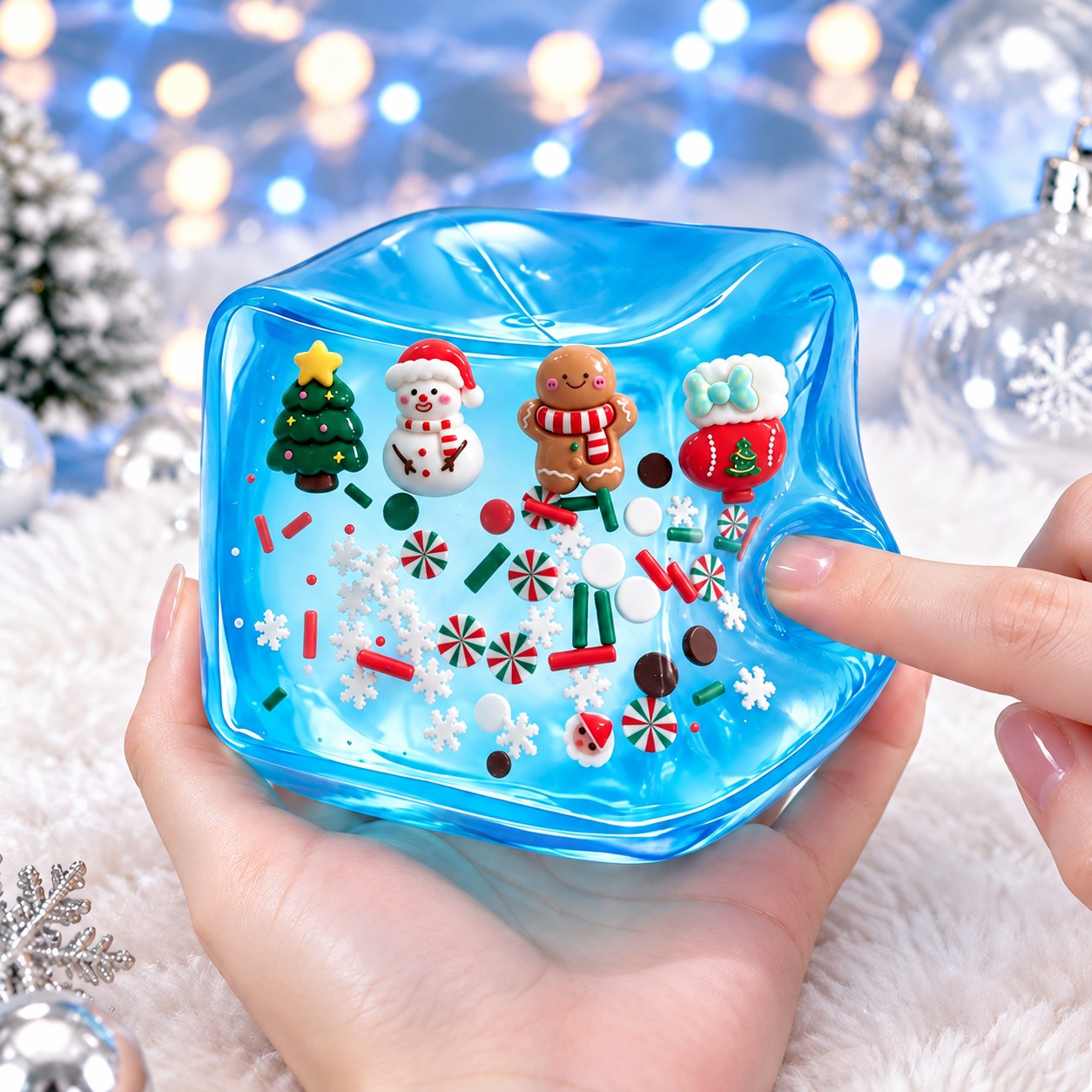 Glitter Cube Squishy – Colorful Sensory Stress Relief Fidget Toy