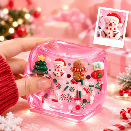 Glitter Cube Squishy – Colorful Sensory Stress Relief Fidget Toy