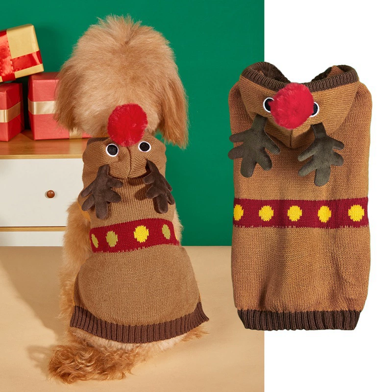 Christmas Dog Sweater – Warm Knitted Holiday Pet Jumper