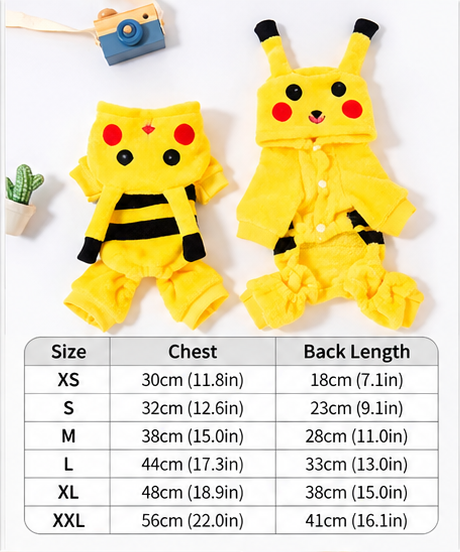 Cute Pet Character Onesies for Dogs & Cats – Assorted Costume Jumpsuits