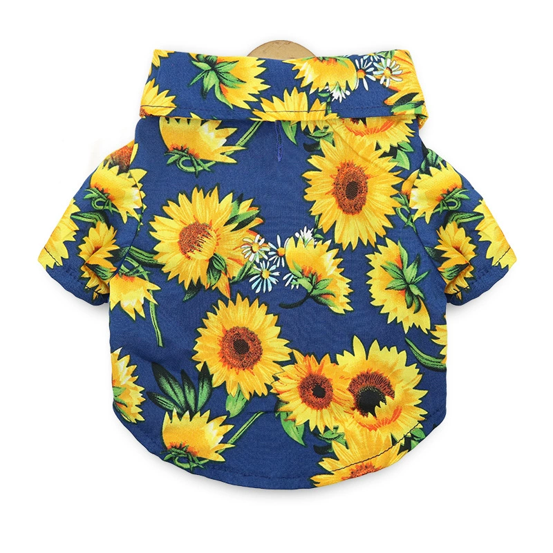 Floral Pet Hawaiian Shirt for Dogs & Cats – Lightweight Summer Outfit