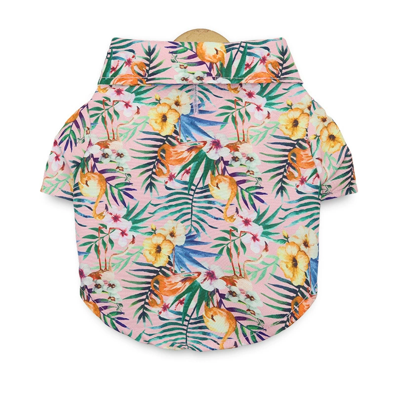 Floral Pet Hawaiian Shirt for Dogs & Cats – Lightweight Summer Outfit