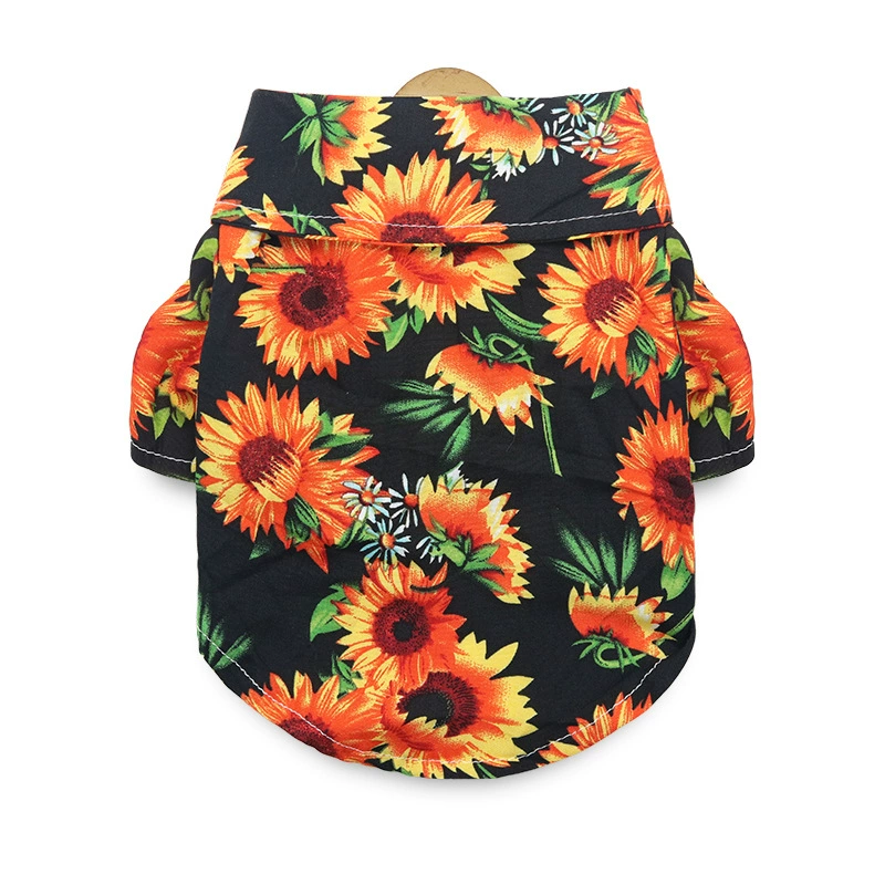Floral Pet Hawaiian Shirt for Dogs & Cats – Lightweight Summer Outfit