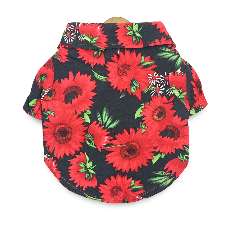Floral Pet Hawaiian Shirt for Dogs & Cats – Lightweight Summer Outfit