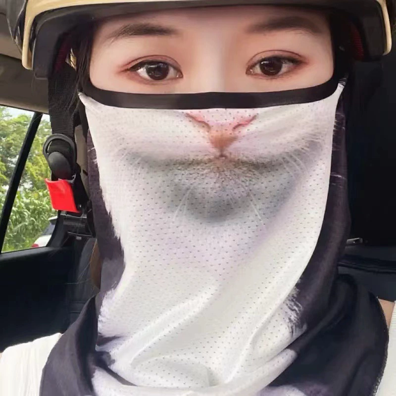 3D Cat Face Balaclava – Full Face Ski & Motorcycle Hood
