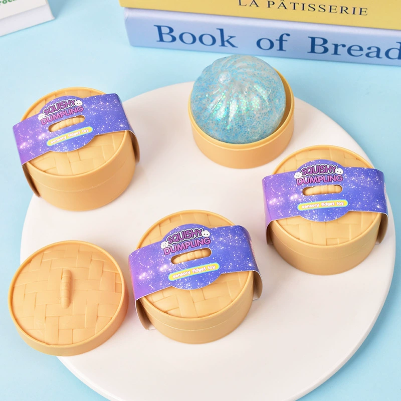 12-Piece Glitter Dumpling Squishy Set