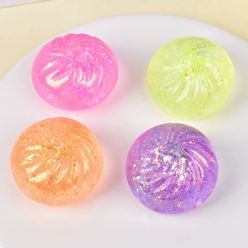 12-Piece Glitter Dumpling Squishy Set