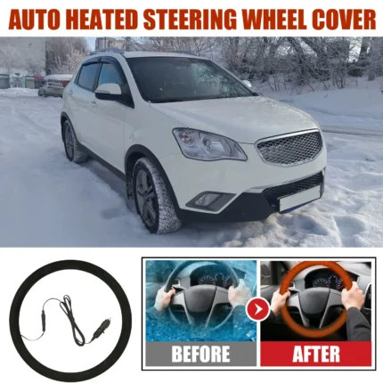 12V Heated Steering Wheel Cover