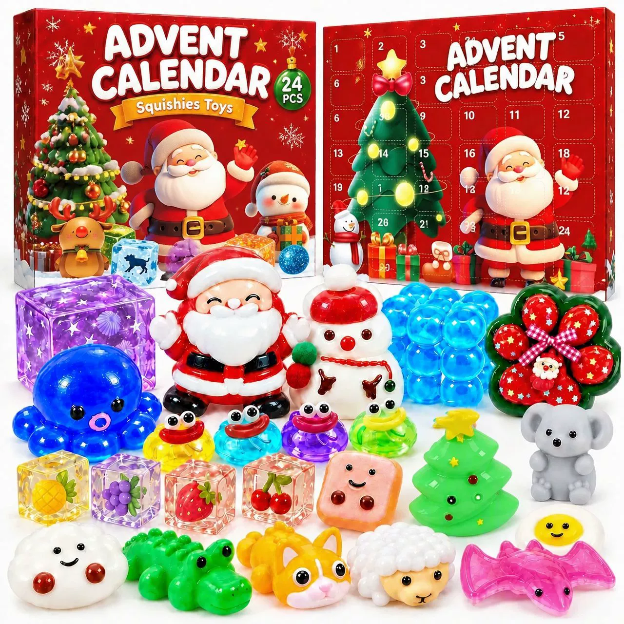 Squishy Advent Calendar – 12/24-Piece Mystery Sensory Fidget Toy Set