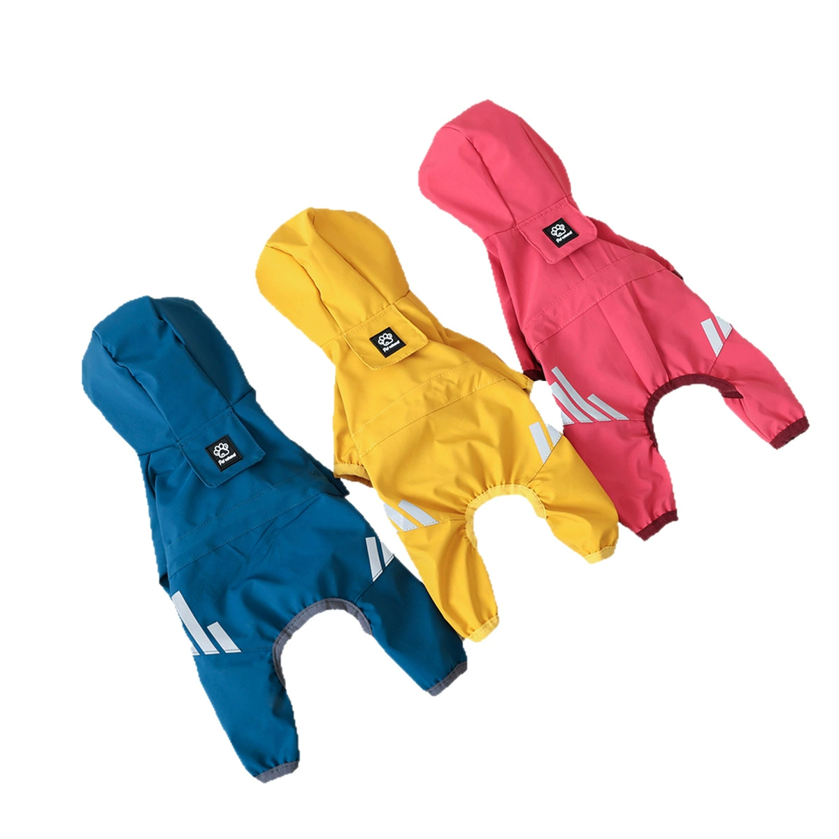 Hooded Waterproof Dog Raincoat – Adjustable Reflective Pet Jacket for Outdoor Walks