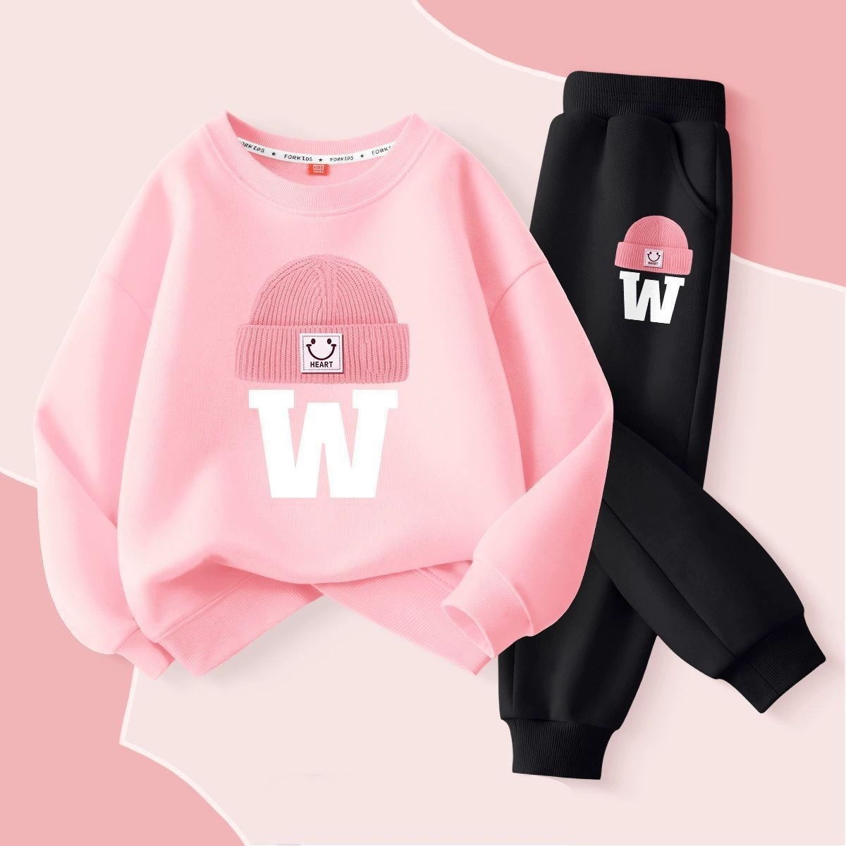 Girls’ Rabbit Sweatshirt & Jogger Pants Set
