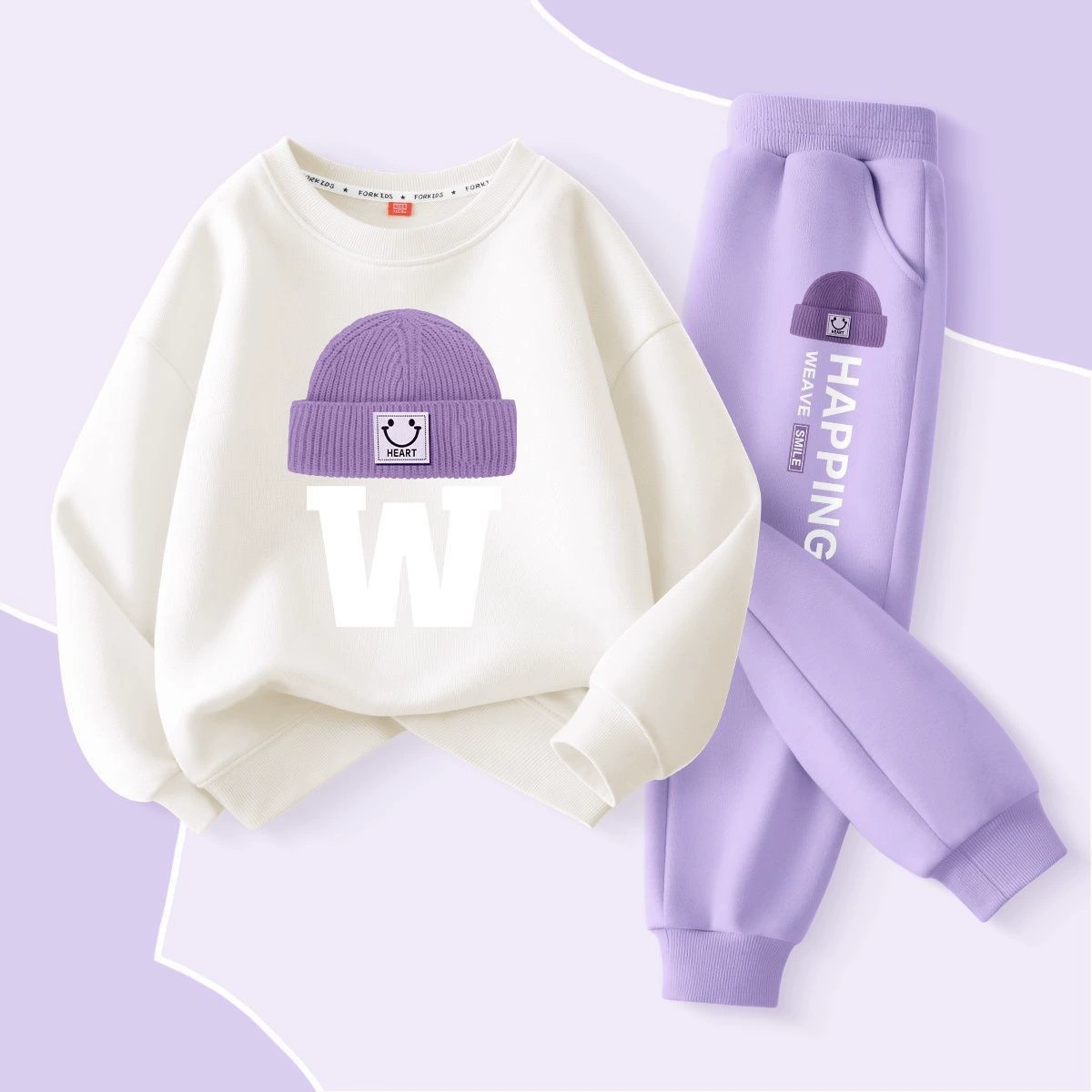 Girls’ Rabbit Sweatshirt & Jogger Pants Set