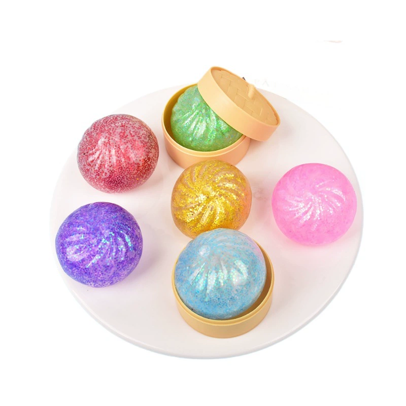 12-Piece Glitter Dumpling Squishy Set