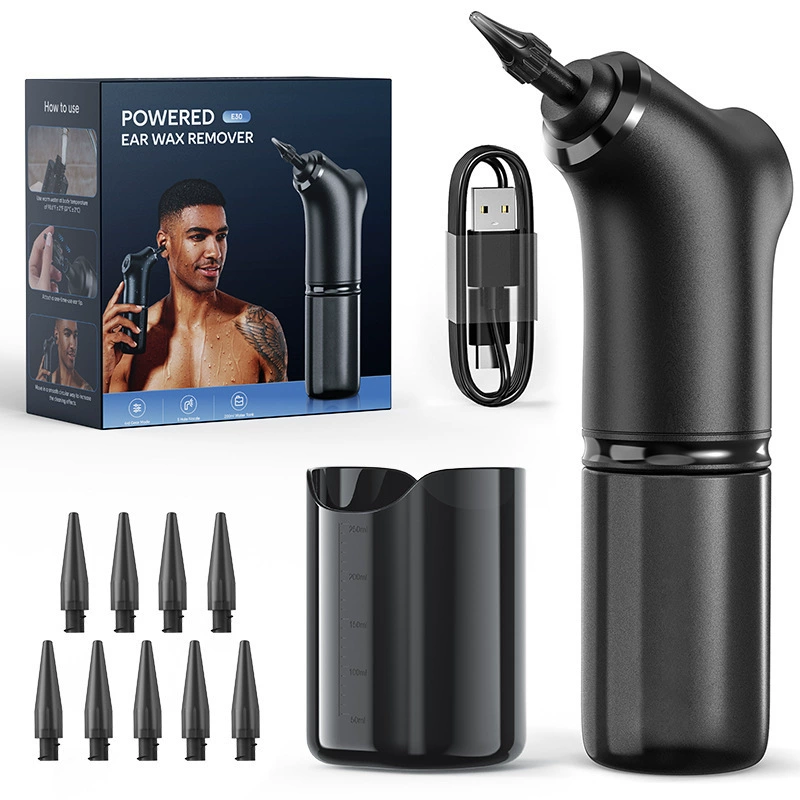 A practical electric ear irrigation cleaner combining adjustable pressure, five-stream water flow and a rechargeable design for convenient personal ear-care routines.