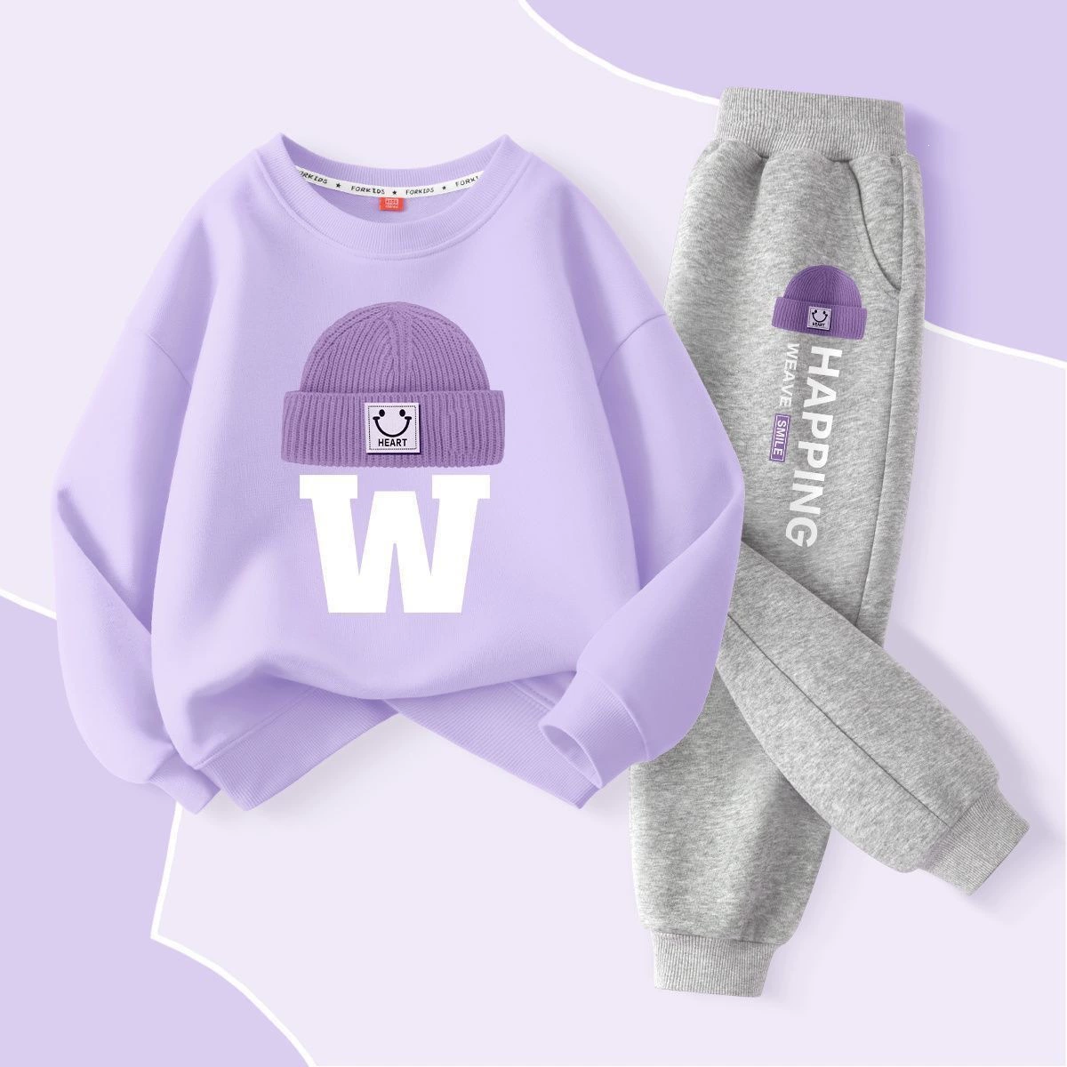 Girls’ Rabbit Sweatshirt & Jogger Pants Set