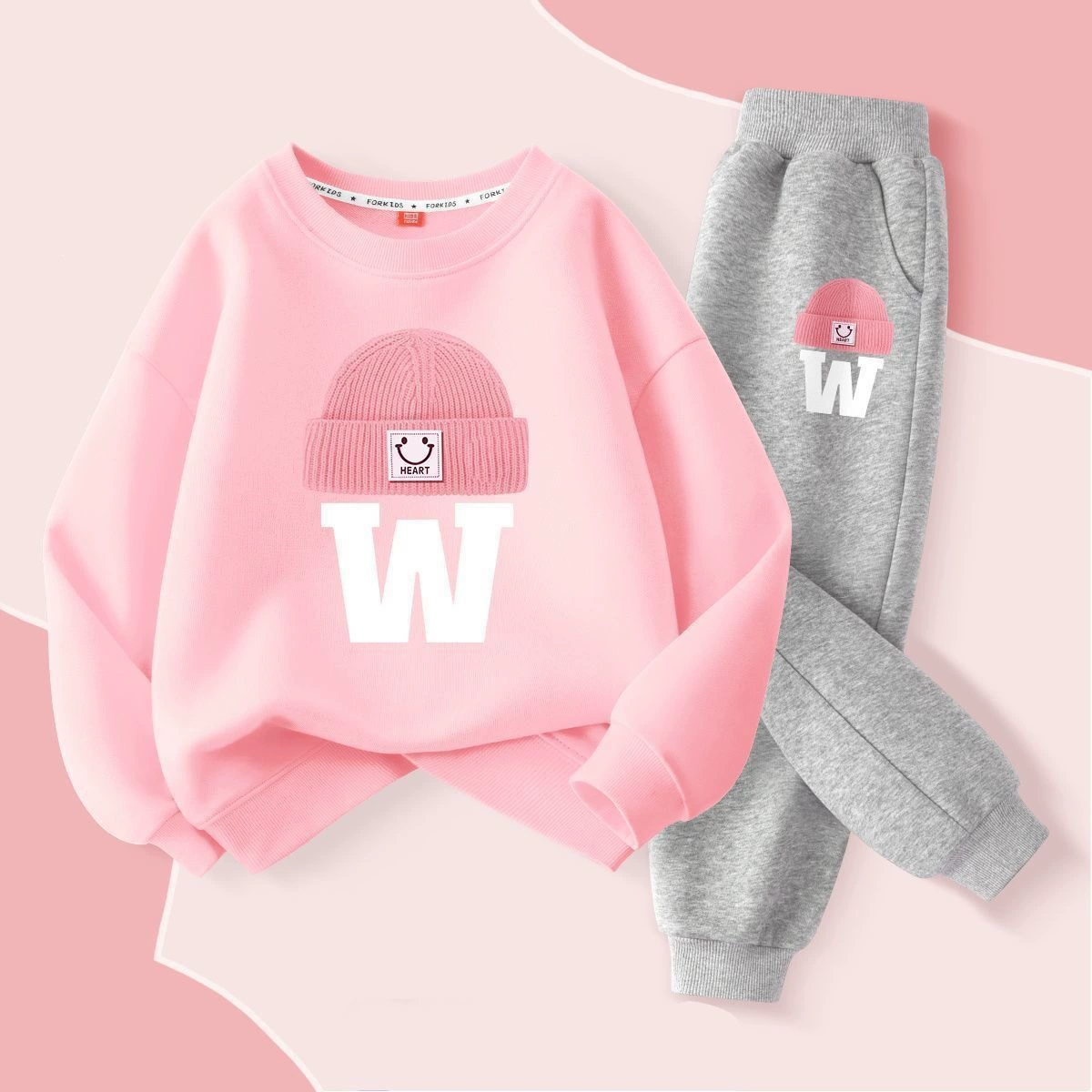 Girls’ Rabbit Sweatshirt & Jogger Pants Set