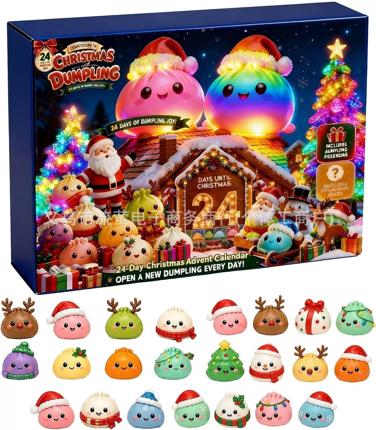 Christmas Dumpling Squishy Advent Calendar – 24-Piece Mystery Sensory Toy Gift Set