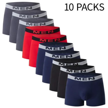 10PCS Men’s Plus Size Boxer Shorts