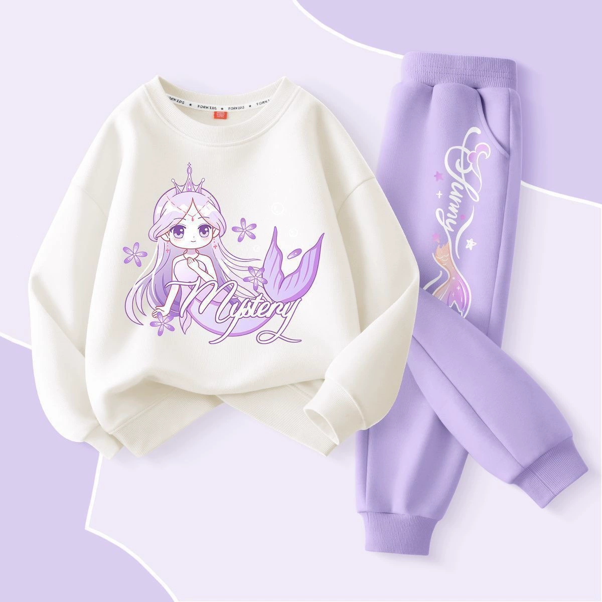 Girls’ Rabbit Sweatshirt & Jogger Pants Set