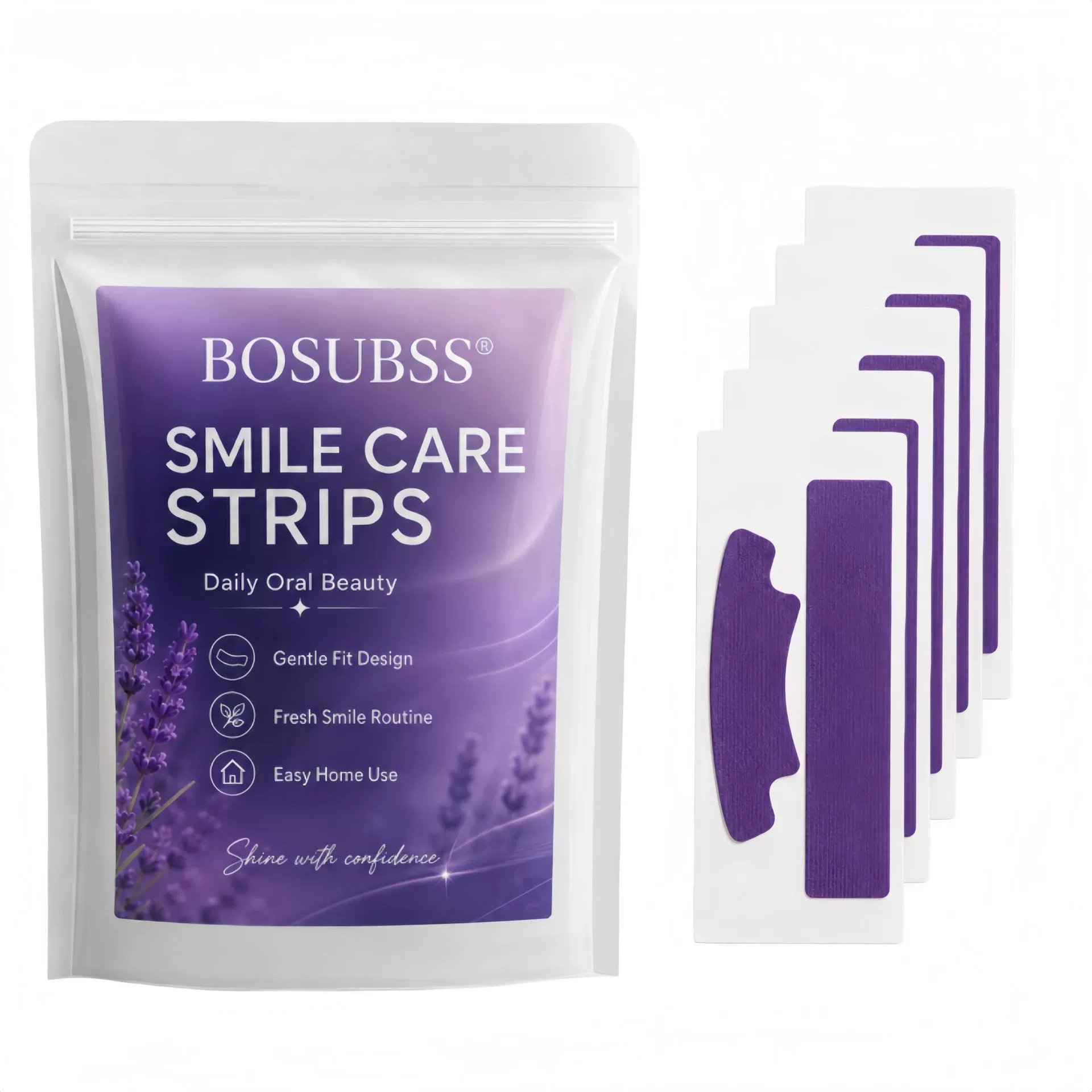 10PCS Purple Smile Care Oral Beauty Strips