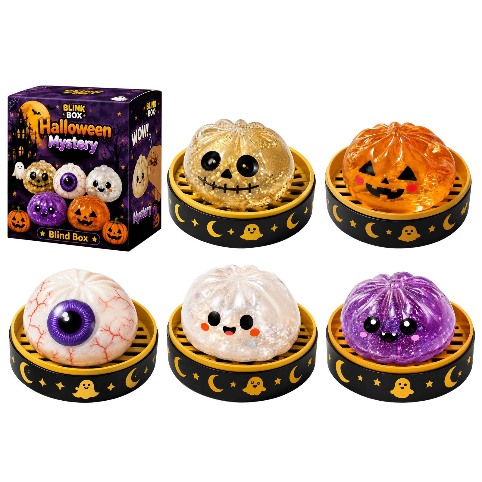 Halloween Mystery Dumpling Squishy – Spooky Sensory Fidget Toy
