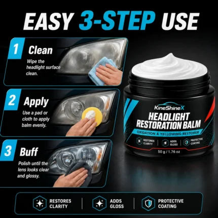 Car Headlight Restoration Balm – Oxidation & Yellowing Polish