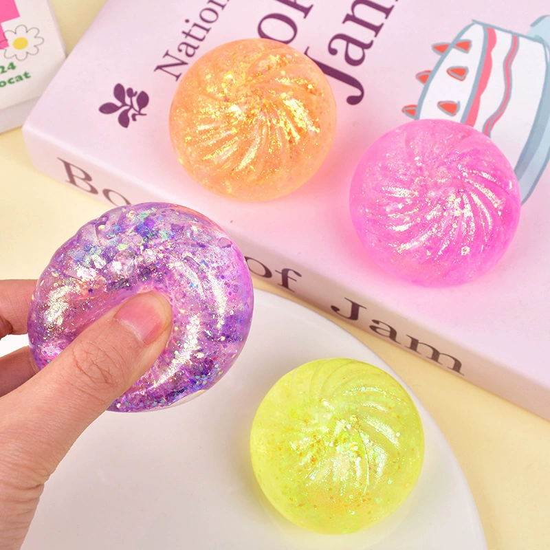 12-Piece Glitter Dumpling Squishy Set