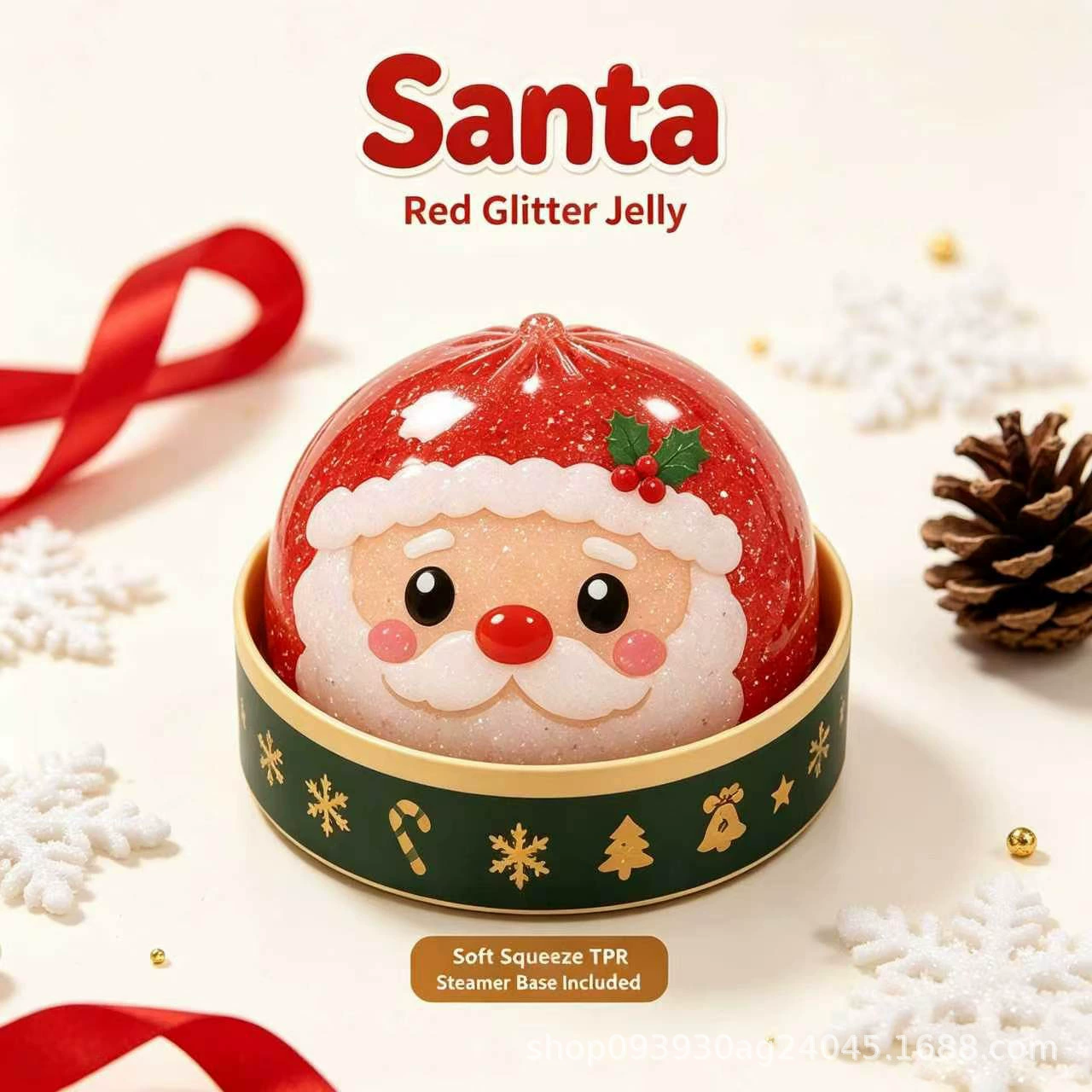 Christmas Character Squishy Blind Box – Glitter Jelly Sensory Toy