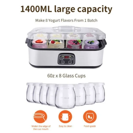 1400ML 8-Cup Automatic Yogurt Maker