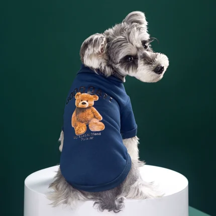 Cartoon Print Dog Hoodie Sweatshirt – Cozy Pet Pullover for Small & Medium Dogs