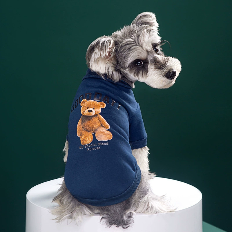 Cartoon Print Dog Hoodie Sweatshirt – Cozy Pet Pullover for Small & Medium Dogs