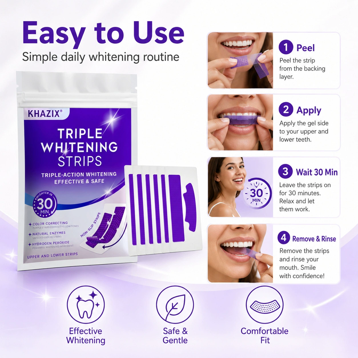 14-Piece Teeth Whitening Strips – At-Home Bright Smile Care