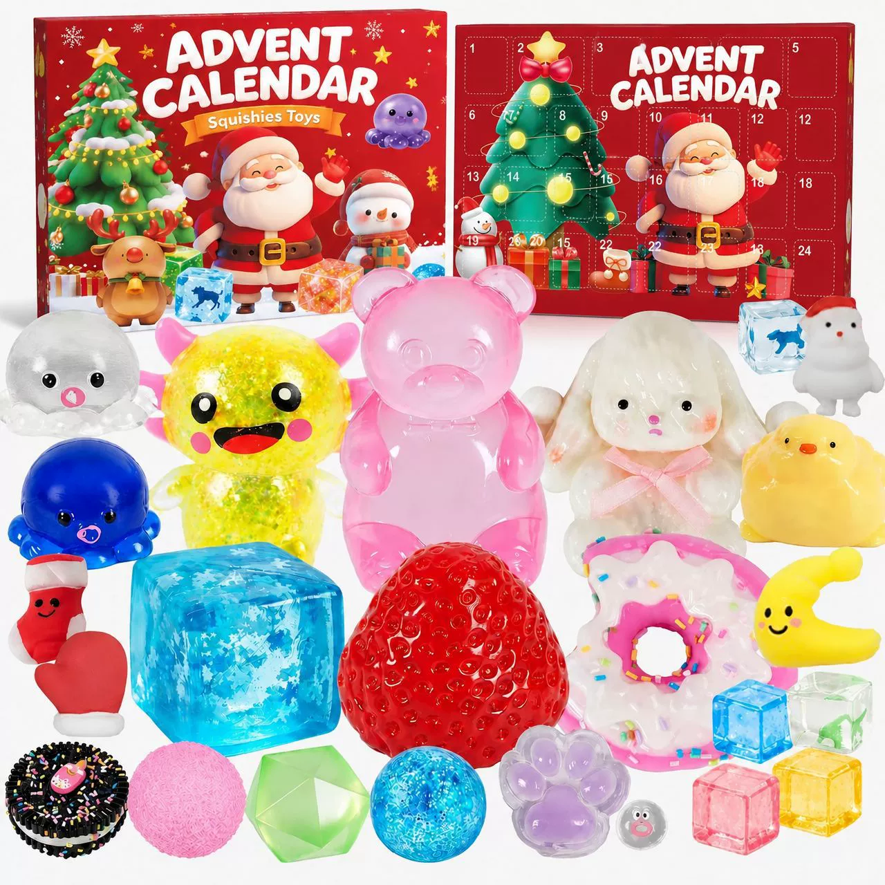 Squishy Advent Calendar – 12/24-Piece Mystery Sensory Fidget Toy Set