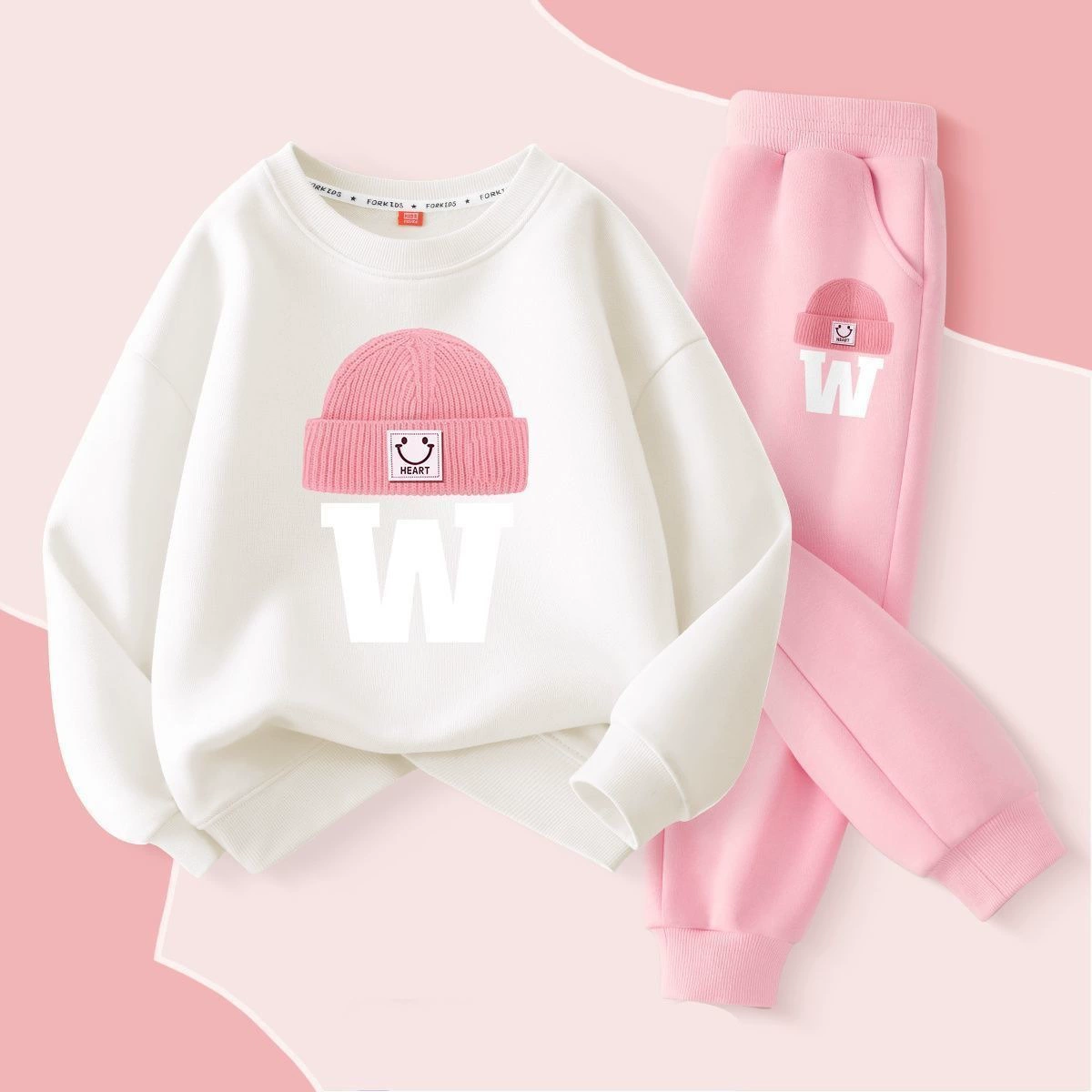 Girls’ Rabbit Sweatshirt & Jogger Pants Set