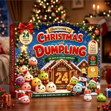 Christmas Dumpling Squishy Advent Calendar – 24-Piece Mystery Sensory Toy Set