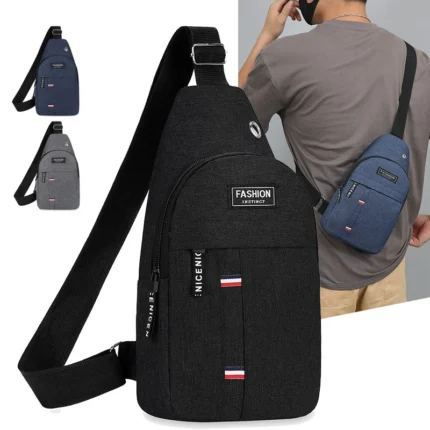 Men's Crossbody Sling Bag – Large Capacity Travel Chest Pack