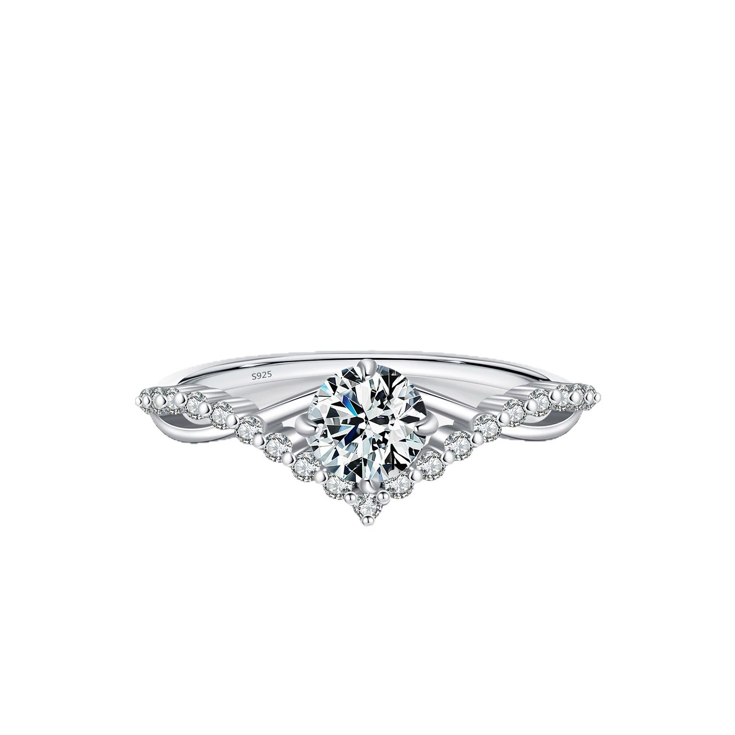 Women’s Moissanite 925 Sterling Silver Ring