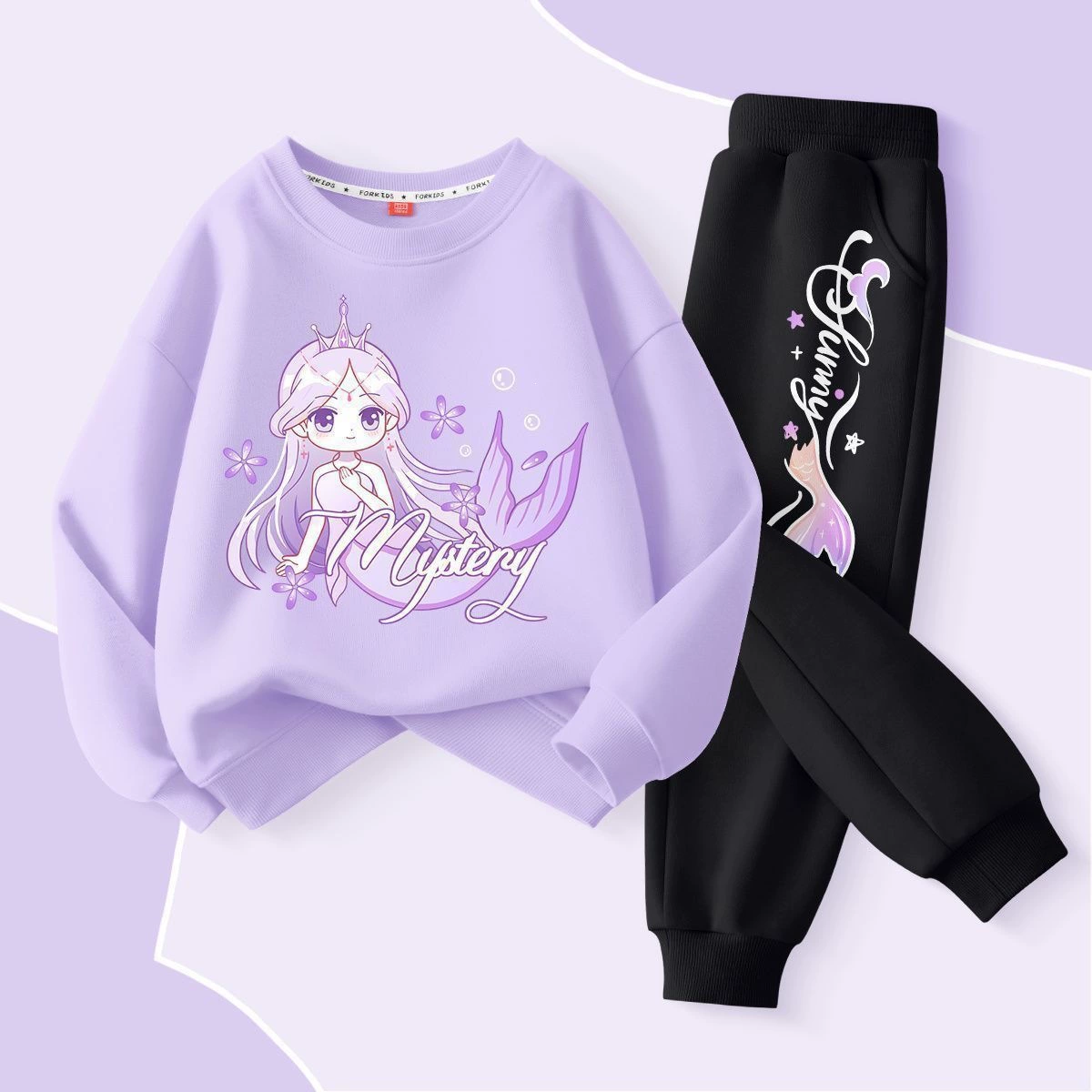 Girls’ Rabbit Sweatshirt & Jogger Pants Set