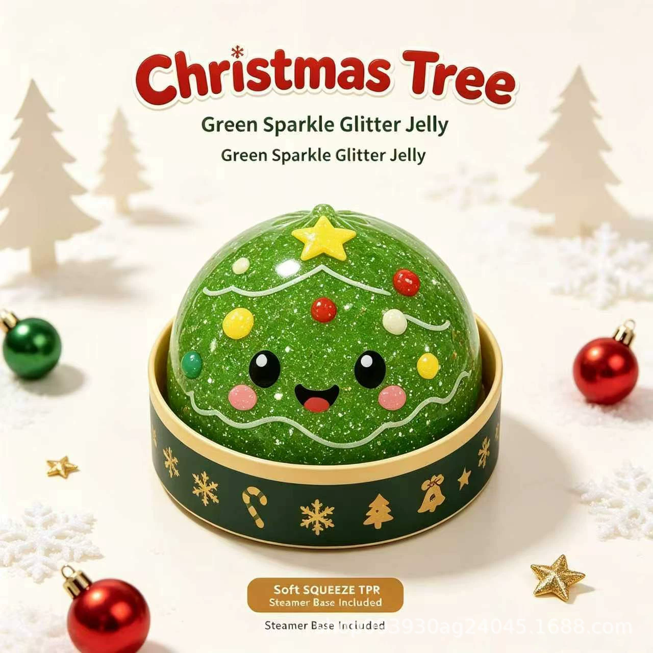 Christmas Character Squishy Blind Box – Glitter Jelly Sensory Toy