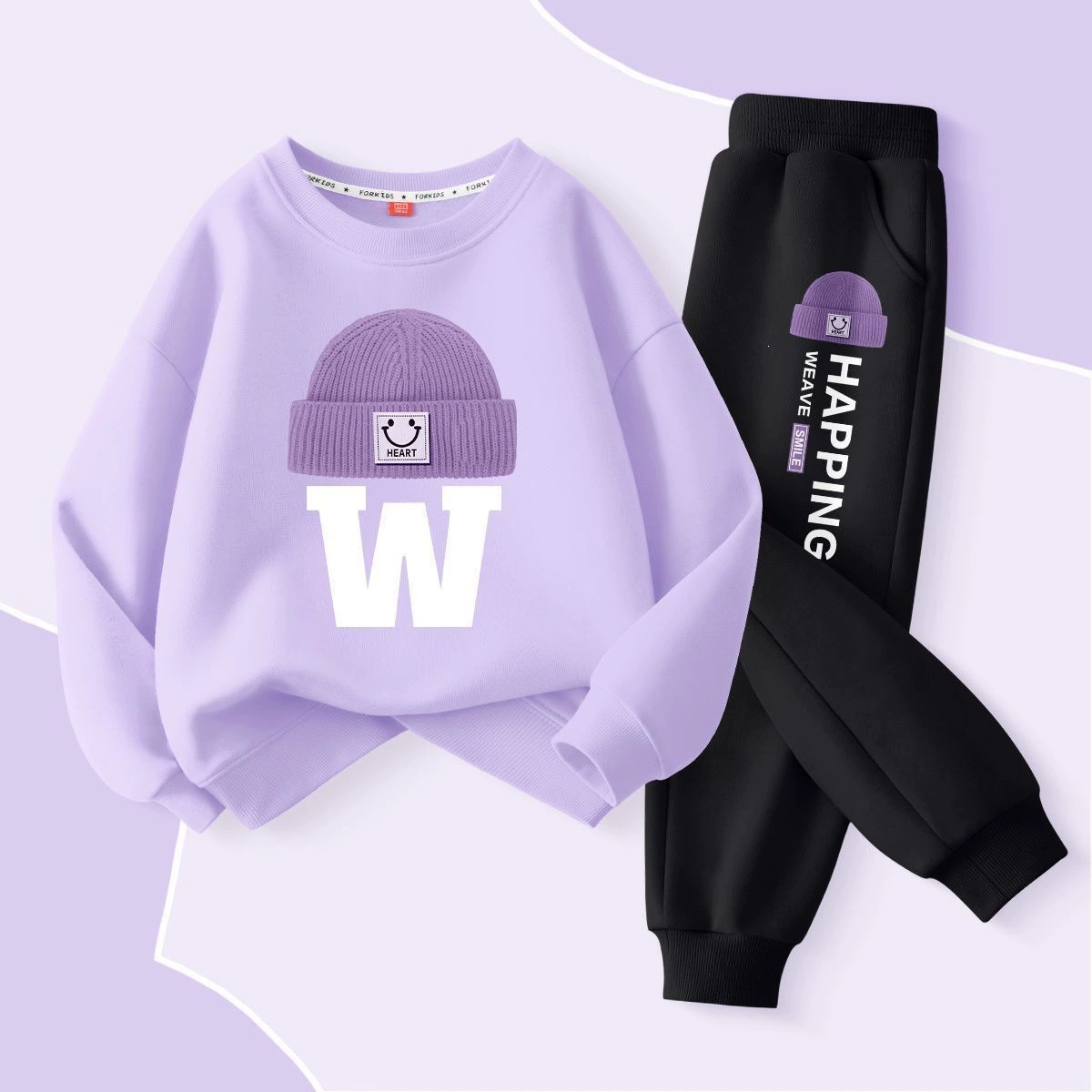 Girls’ Rabbit Sweatshirt & Jogger Pants Set