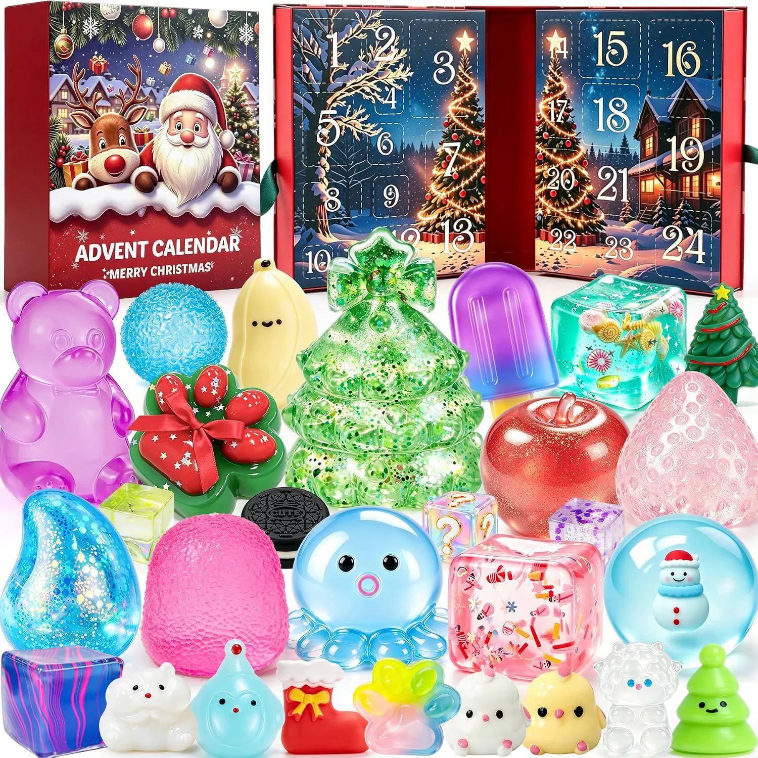 Squishy Advent Calendar – 12/24-Piece Mystery Sensory Fidget Toy Set