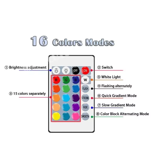 16-Color RGB LED Light Bulb with Remote