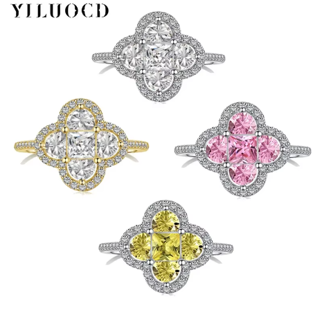 Women’s Four-Leaf Clover Cubic Zirconia Ring