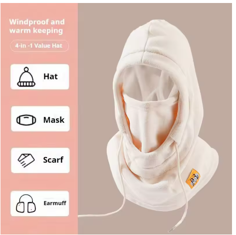 4-in-1 Winter Warm Balaclava Hat with Face Mask